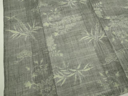 平和屋着物＊夏物　小千谷ちぢみ　草花文　麻　逸品　CABH7701ze