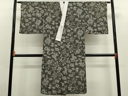 平和屋着物＊夏物　長襦袢　紗　更紗花唐草文　交織　未使用　CABH7704ze