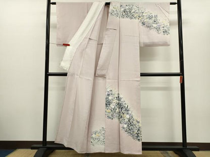 平和屋着物＊夏物　訪問着　絽　手描き　草花文　暈し染め　正絹　逸品　CABH7706ze