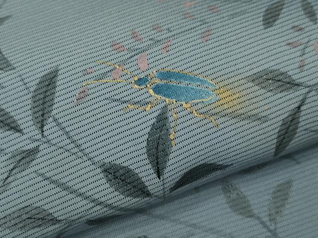 平和屋着物＊夏物　訪問着　絽　手描き　蛍　暈し染め　金銀彩　正絹　逸品　CABH7707ze