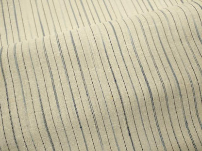 平和屋着物＊夏物　紗紬　藍　縞　正絹　逸品　CABH7710ze