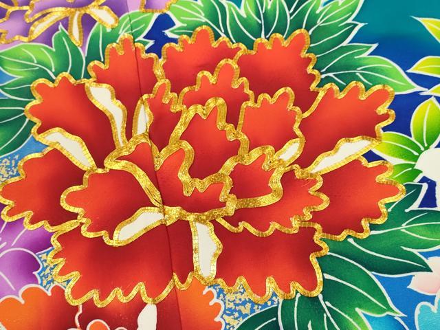 平和屋本店●お引きずり・お引き摺り・引き振袖　和装　結婚式　舞妓　芸妓　芸者　衣装　駒刺繍　草花文　暈し染め　金彩　CABH7715ze