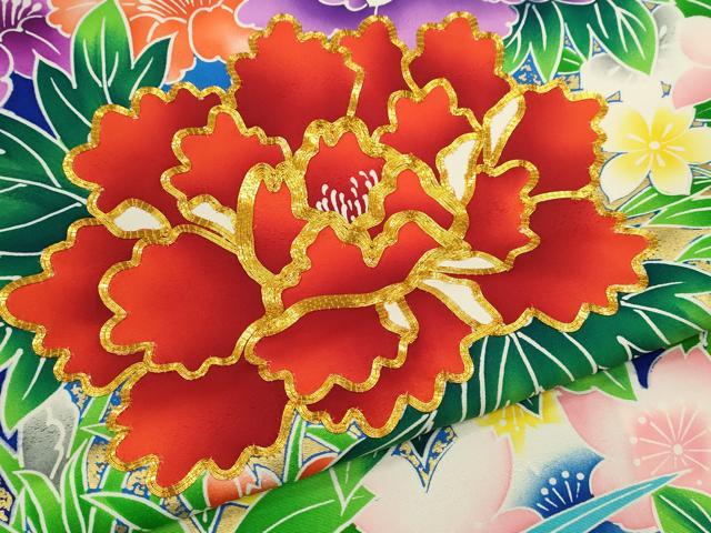 平和屋本店●お引きずり・お引き摺り・引き振袖　和装　結婚式　舞妓　芸妓　芸者　衣装　駒刺繍　草花文　暈し染め　金彩　CABH7715ze