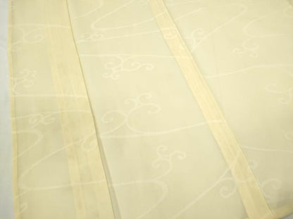 平和屋着物＊夏物　色無地　唐草紋紗　蜂蜜色　正絹　逸品　未使用　CABH7731ze
