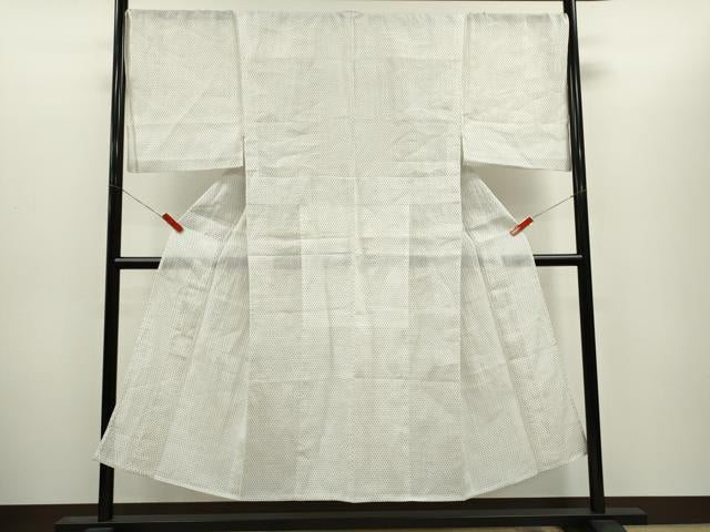 平和屋着物＊夏物　男性　小千谷ちぢみ　絣文様　麻　逸品　CABH7734ze