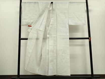 平和屋着物＊夏物　男性　小千谷ちぢみ　絣文様　麻　逸品　CABH7734ze