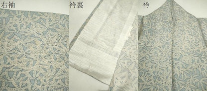 平和屋着物＊夏物　小紋　絽　葉尽くし　正絹　逸品　CABH7740ze