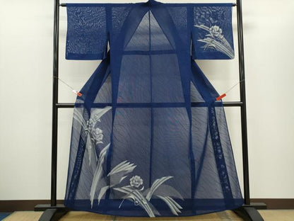 平和屋着物＊夏物　訪問着　紗　枝花文　正絹　逸品　CABH7743ze