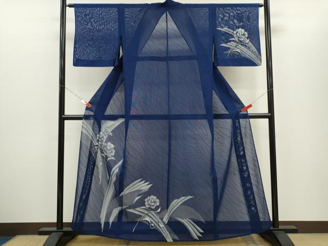 平和屋着物＊夏物　訪問着　紗　枝花文　正絹　逸品　CABH7743ze