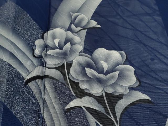 平和屋着物＊夏物　訪問着　紗　枝花文　正絹　逸品　CABH7743ze