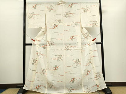 平和屋着物＊夏物　小紋　絽　草花文　正絹　逸品　未使用　CABH7746ze