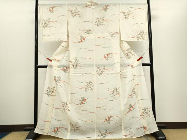 平和屋着物＊夏物　小紋　絽　草花文　正絹　逸品　未使用　CABH7746ze