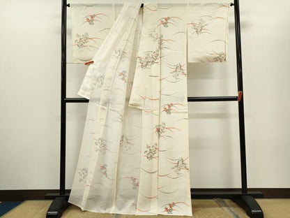 平和屋着物＊夏物　小紋　絽　草花文　正絹　逸品　未使用　CABH7746ze