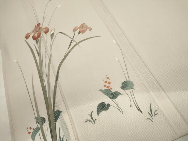 平和屋着物＊夏物　訪問着　絽　駒刺繍　草花文　暈し染め　金彩　ますいわ屋扱い　正絹　逸品　未使用　CABH7749ze