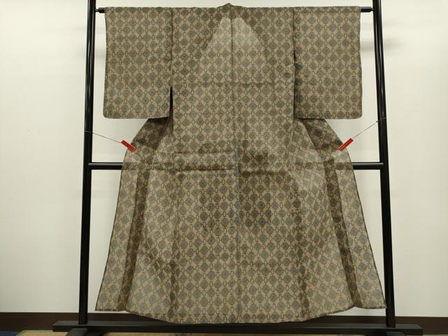 平和屋着物＊夏物　小千谷ちぢみ　吉祥文　麻　逸品　CABH7751ze