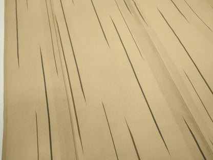 平和屋着物＊夏物　紗紬　変わり縞　正絹　逸品　CABH7752ze