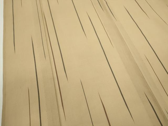 平和屋着物＊夏物　紗紬　変わり縞　正絹　逸品　CABH7752ze