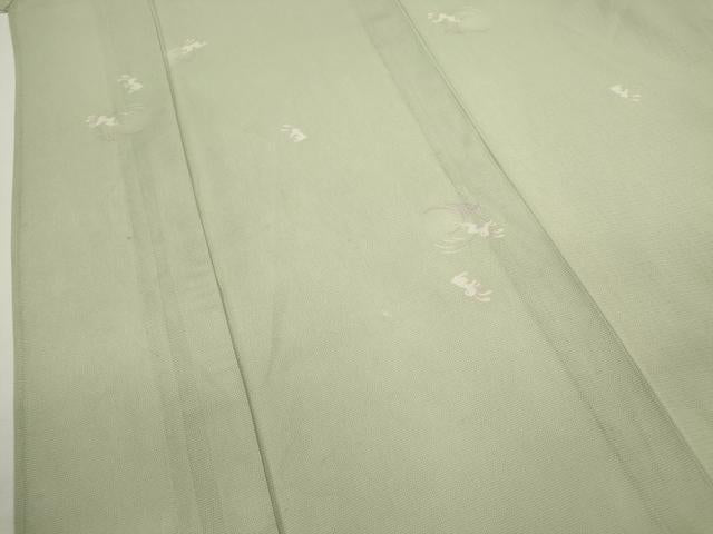平和屋着物＊夏物　小紋　絽　兎　正絹　逸品　CABH7753ze