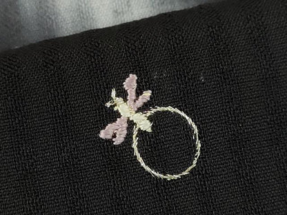 平和屋着物＊夏物　訪問着　紗　刺繍　夏虫　暈し染め　黒地　銀糸　正絹　逸品　CABH7755ze