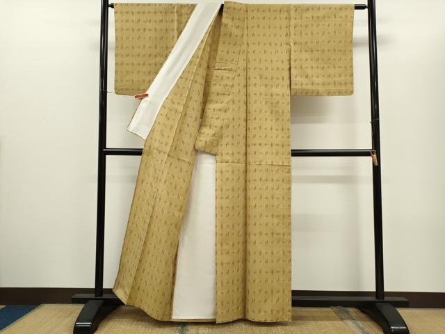 平和屋着物＊夏物　夏琉球　紗紬　琉球絣文様　正絹　逸品　CABH7756ze