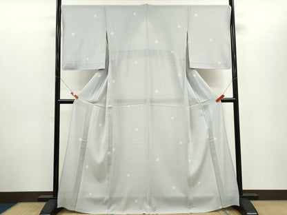 平和屋着物＊夏物　小紋　絽　鹿の子丸文　さが美扱い　正絹　逸品　CABH7758ze