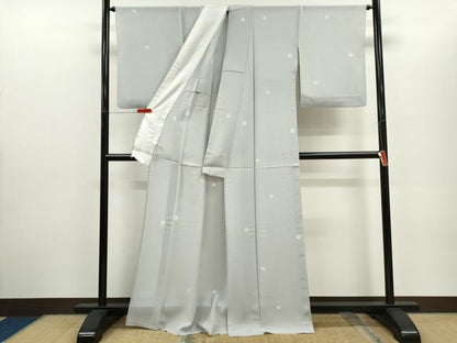 平和屋着物＊夏物　小紋　絽　鹿の子丸文　さが美扱い　正絹　逸品　CABH7758ze