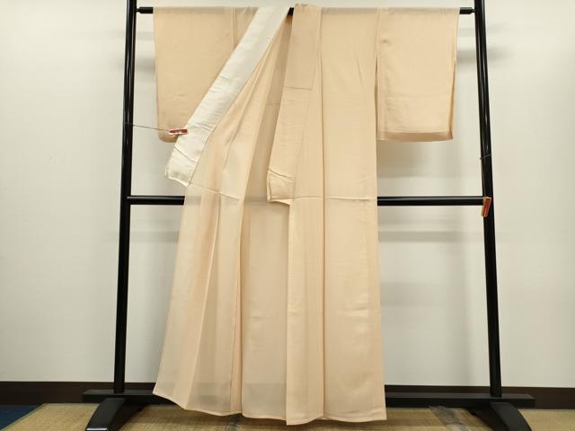 平和屋着物＊夏物　色無地　絽　肌色　正絹　逸品　CABH7759ze