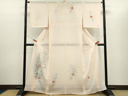 平和屋着物＊夏物　訪問着　絽　枝花文　暈し染め　正絹　逸品　未使用　CABH7760ze