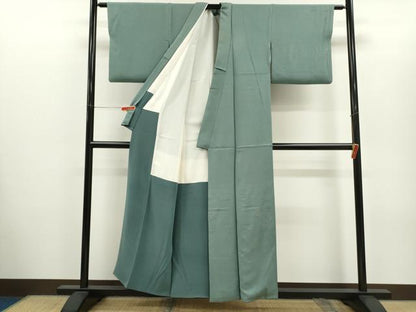 平和屋着物■色留訪問着　寿光織　草花文　銀糸　正絹　逸品　CABH7764ze
