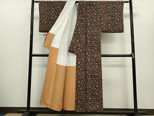 平和屋着物■上質な小紋　宝尽くし　黒地　正絹　逸品　CABH7765ze
