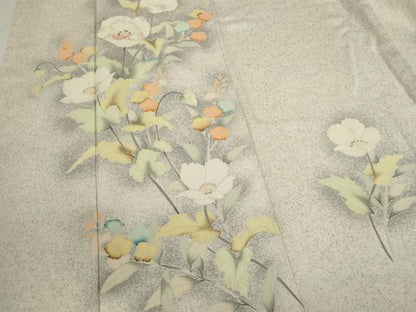 平和屋着物■訪問着　刺繍　枝花文　暈し染め　正絹　逸品　CABH7777ze
