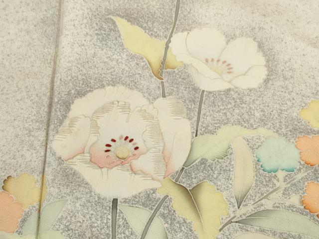 平和屋着物■訪問着　刺繍　枝花文　暈し染め　正絹　逸品　CABH7777ze