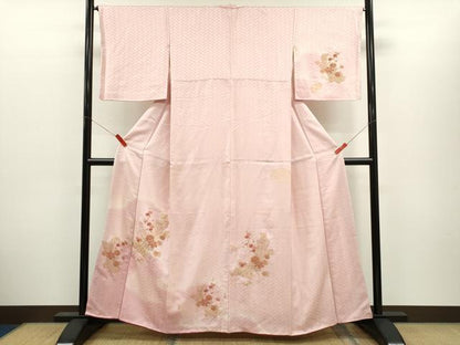 平和屋着物■訪問着　総刺繍　駒刺繍　束ね熨斗草花文　暈し染め　正絹　逸品　CABH7778ze
