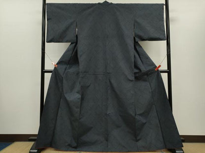 平和屋着物■本場大島紬　9マルキ　菱重ね文　正絹　逸品　CABH7781ze