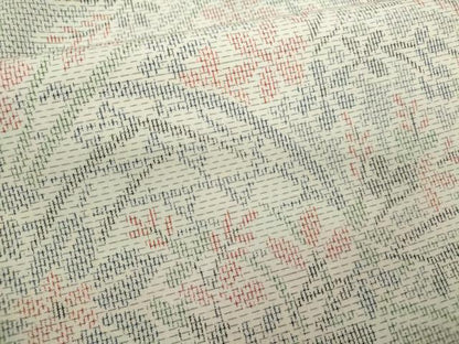 平和屋着物■上質な紬　籬草花文　正絹　逸品　CABH7785ze