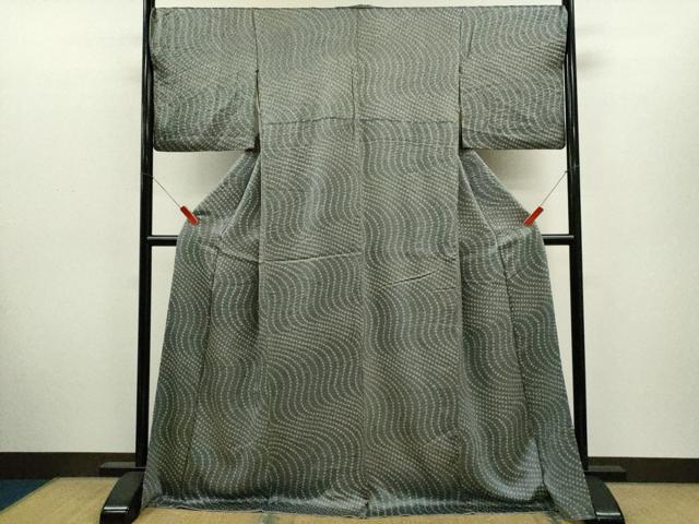 平和屋着物■上質な小紋　総絞り　吉祥文　正絹　逸品　CABH7789ze