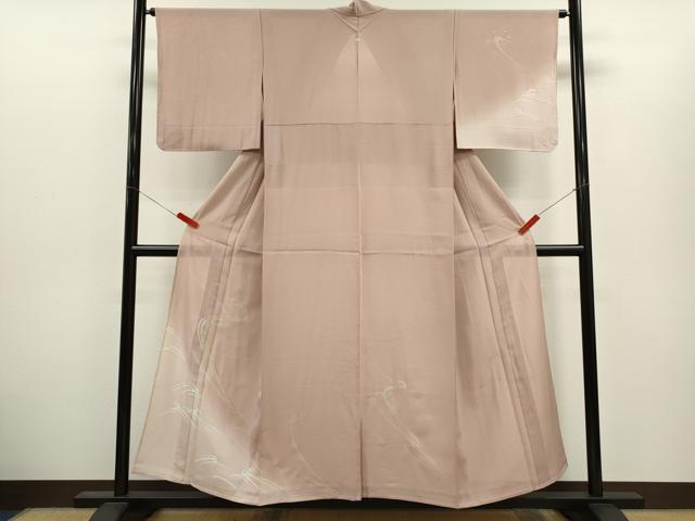 平和屋着物＊夏物　訪問着　変わり絽　立波文　暈し染め　金銀彩　正絹　逸品　CABH7793ze