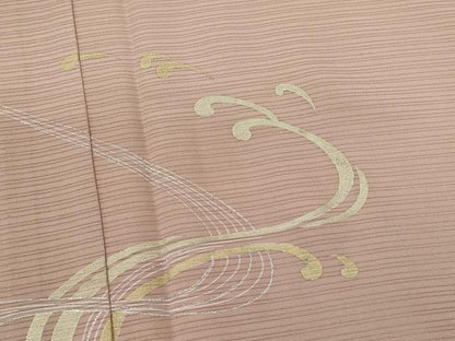 平和屋着物＊夏物　訪問着　変わり絽　立波文　暈し染め　金銀彩　正絹　逸品　CABH7793ze