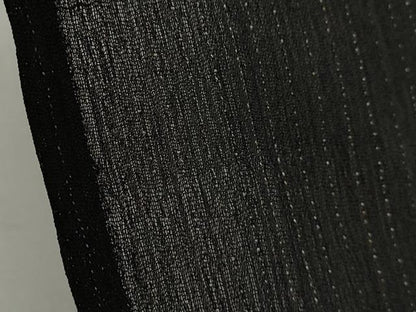 平和屋着物＊夏物　お召　紗　縞　黒地　正絹　逸品　CABH7822ze