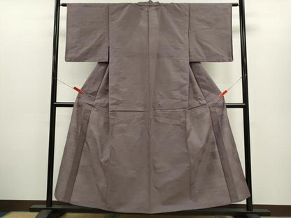 平和屋着物＊夏物　小紋　絽　変わり縞　正絹　逸品　CABH7829ze