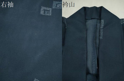 平和屋着物＊夏物　小紋　絽　吉祥文　洗える着物　CABH7844ze