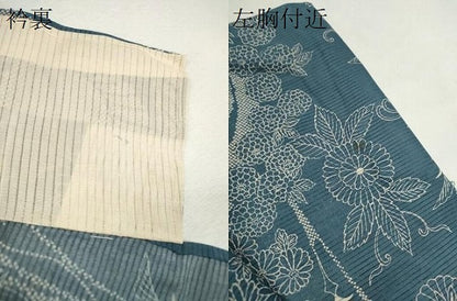 平和屋着物＊夏物　小紋　絽　更紗花唐草文　正絹　逸品　CABH7852ze
