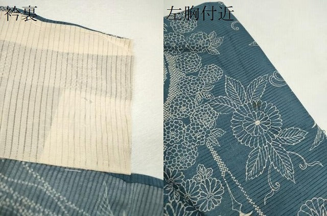 平和屋着物＊夏物　小紋　絽　更紗花唐草文　正絹　逸品　CABH7852ze
