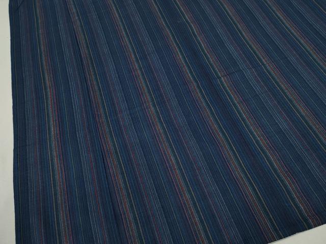平和屋着物∴夏物　阿波しじら織　浴衣　縞　綿　逸品　CABH7861ze
