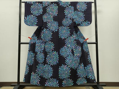 平和屋着物∴夏物　浴衣　注染　花火　手縫い　綿　逸品　CABH7863ze