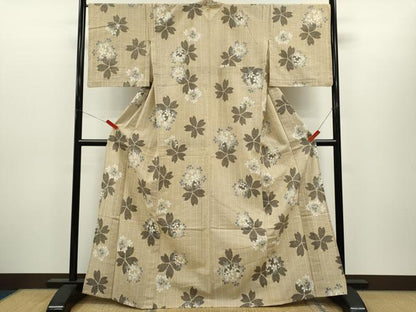 平和屋着物∴夏物　浴衣　注染　舞桜文　ますいわ屋扱い　綿　逸品　CABH7865ze
