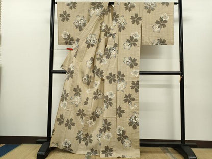 平和屋着物∴夏物　浴衣　注染　舞桜文　ますいわ屋扱い　綿　逸品　CABH7865ze