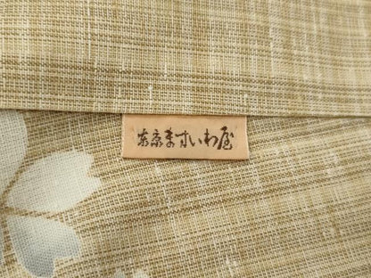 平和屋着物∴夏物　浴衣　注染　舞桜文　ますいわ屋扱い　綿　逸品　CABH7865ze