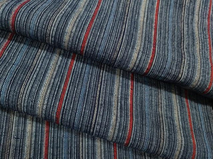 平和屋着物∴夏物　阿波しじら織　浴衣　縞　綿　逸品　CABH7866ze