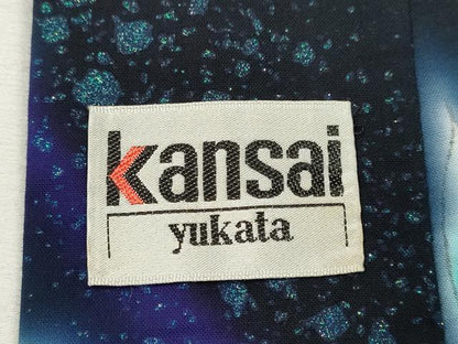 平和屋着物∴世界的ファッションデザイナー　山本寛斎　kansaiブランド　夏物　浴衣　ラメ　牡丹　綿　逸品　CABH7867ze